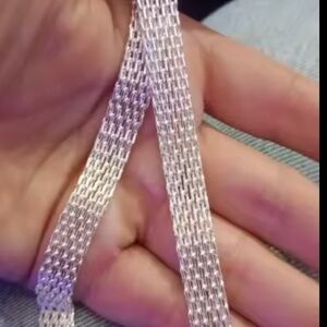 Sterling Silver Mesh Chain Necklace